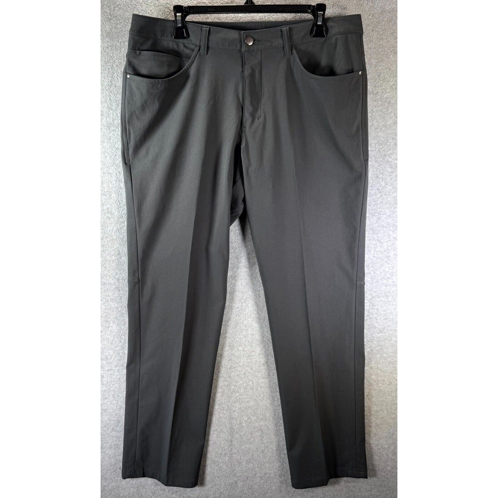 Lululemon ABC Pants Men's 34 Gray 5 Pocket Warpstreme Classic-Fit Straight Leg‎